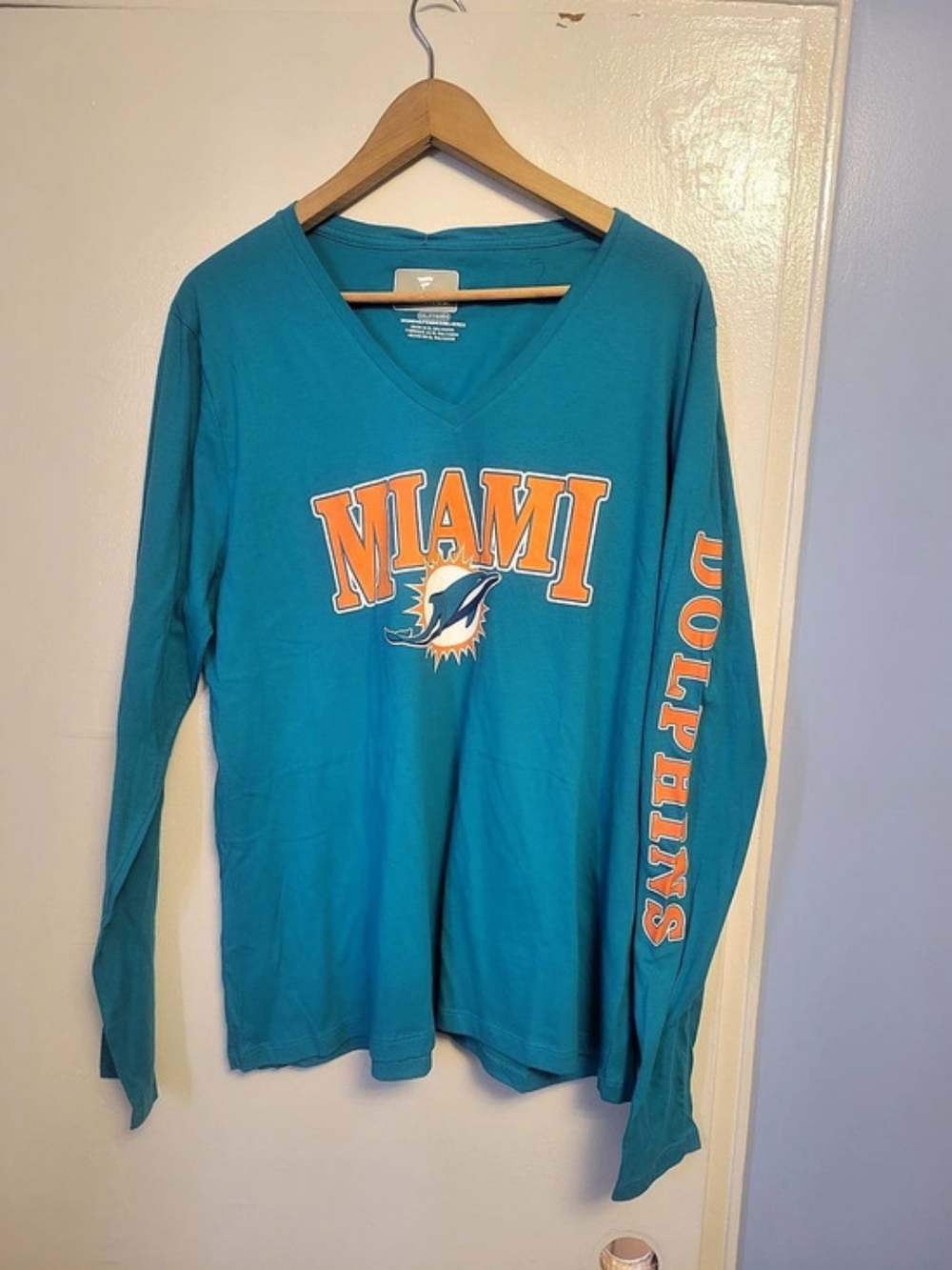 Fanatics Miami Dolphins long sleeve tee Blue & Orange XXL